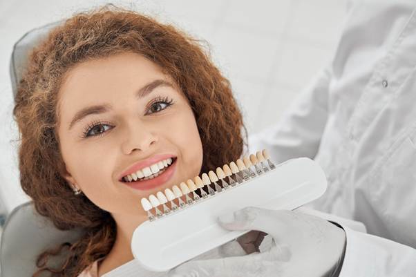 Whitened teeth smile